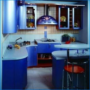 Corner konyhai megtervezési lehetőségek a konyhai mérethez 9 kv. M