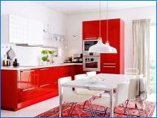 Vörös konyha a belsőépítészetben
