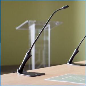 Mikrofonok konferenciákhoz: Jellemzők, modell áttekintése, választási kritériumok