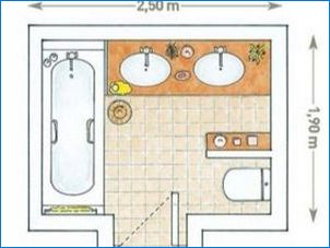 Fürdőszoba egy magánházban: Elrendezés és elrendezés