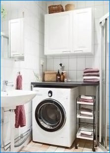 Gyönyörű lehetőségek, ha egy kis kombinált fürdőszobát készítünk mosógéppel