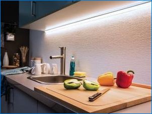 LED szalagok a konyhában