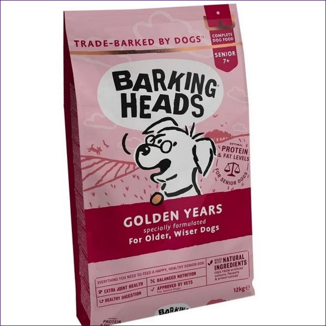 Barking Heads kutyaeledel 7 év feletti kutyáknak, csirkével és rizzsel, GOLDEN YEARS