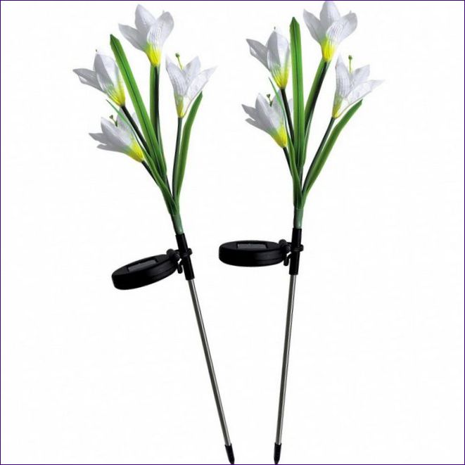 Csodálatos kerti lámpa Iris fehér 695