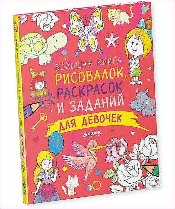 NAGY KÖNYV színező könyvek és feladatok lányoknak T. Pokidaeva CLEVER.webp