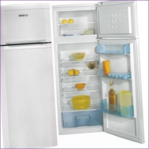 Dupla ajtós hűtőszekrény-fagyasztószekrények felső fagyasztórekesszel