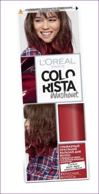 L'Oreal Paris Colorista Washout sötétebb és világosabb árnyalatú vörös hajhoz
