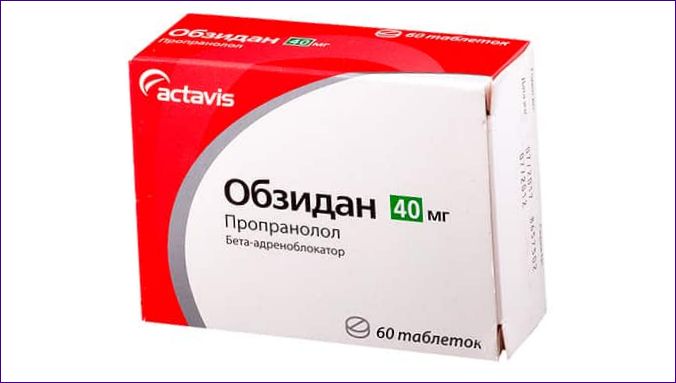 Propranolol (Anaprilin, Obzidan, Inderal)