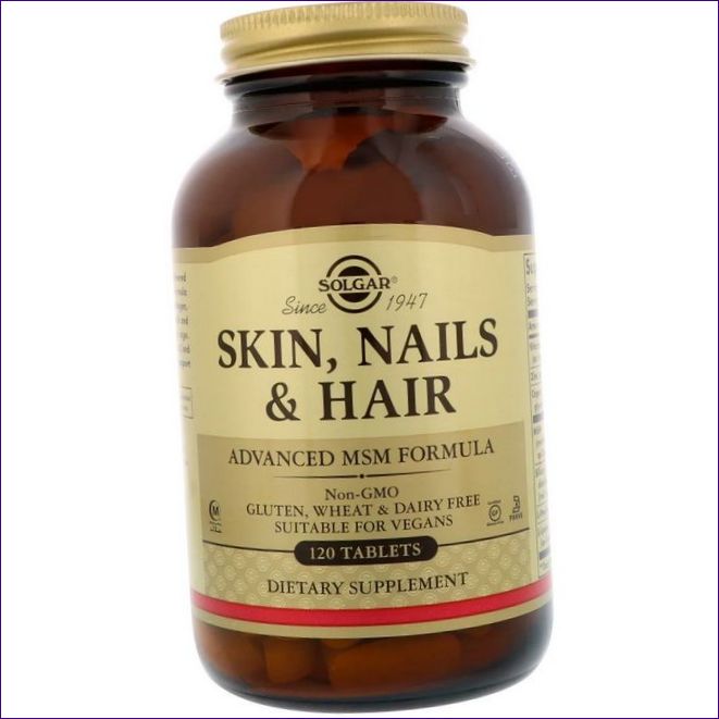 Solgar Skin, Nails, and Hair, Advanced Formula MSM-mel