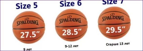 Kosárlabdák mérete