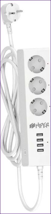 HIPER IoT PS34, 3 aljzat, w/o, 10A / 2500W