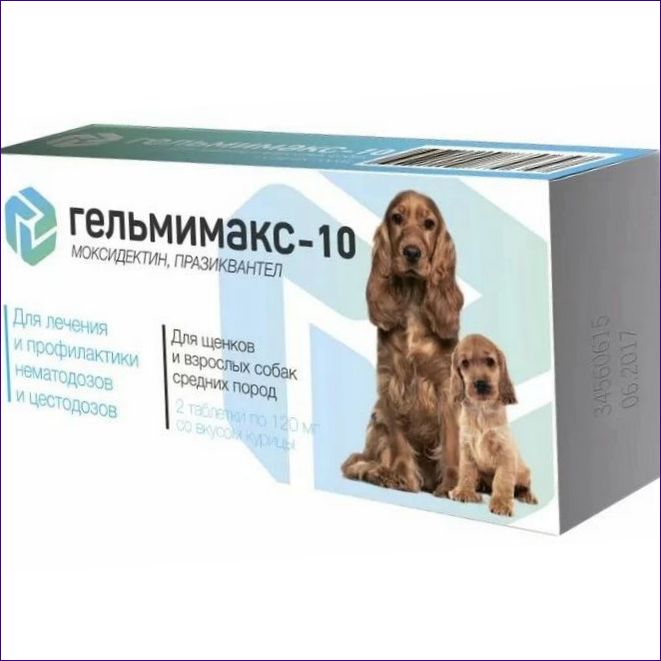Apicenna Helmimax 10 tabletta kölyökkutyáknak és felnőtt közepes méretű kutyáknak