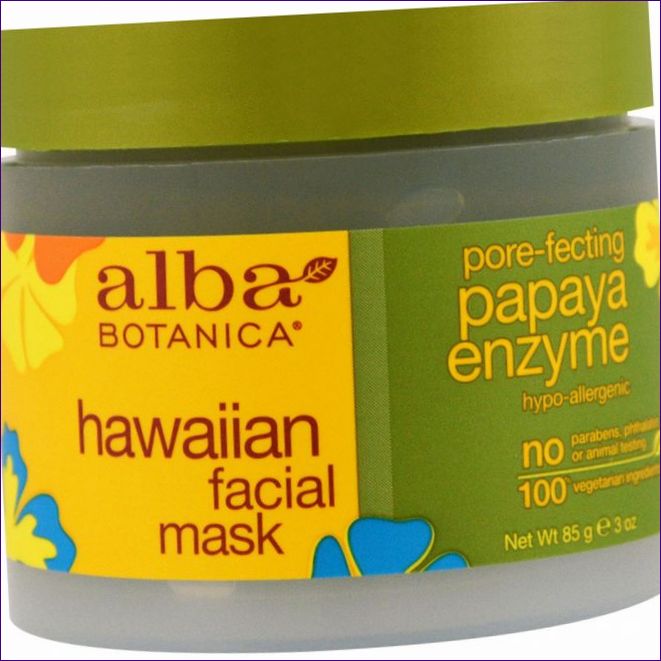 Alba Botanica, hawaii arcmaszk papaya enzimmel a pórusok csökkentésére
