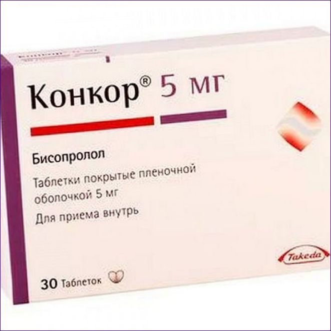 Bisoprolol (Concor, Bidop, Biol, Coronal, Niperten)